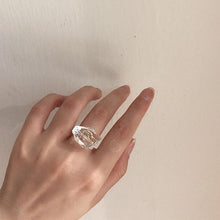 Load image into Gallery viewer, Irregular Ruled Ring Transparent Large Crystal Ring
